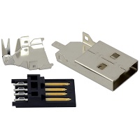 Tensility 50-00466, Connector, USB A plug, molding style