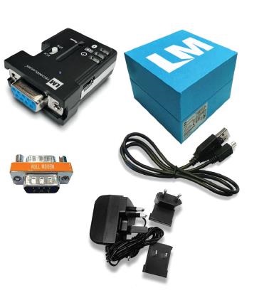 LM068-1101 Bluetooth 5.0 Dual Mode RS232 Serial Adapter, retail pack (SRP)