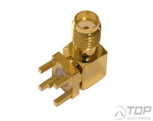 ERF6000, SMA PCB Mount Connector R/A Jack, female